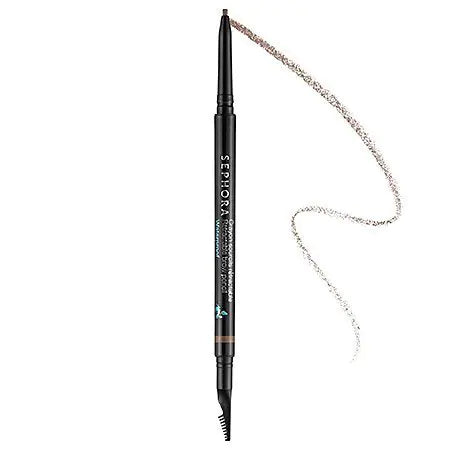Sephora eyebrow pencil with chain on a white background